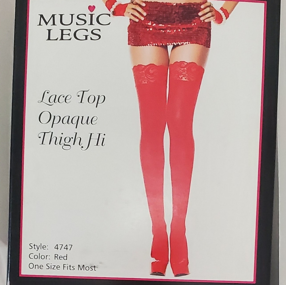 Sexy Red Thigh High Stockings
